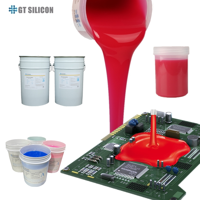 Alta qualidade conforme a costa de silicone líquido RTV2 para placa de PCB eletrônica industrial